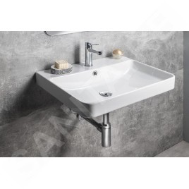 Bruckner Neron - Lavabo 60x48 cm, avec trop-plein, trou pour robinetterie, blanc 201.128.0
