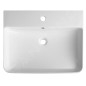 Bruckner Neron - Lavabo 60x48 cm, avec trop-plein, trou pour robinetterie, blanc 201.128.0