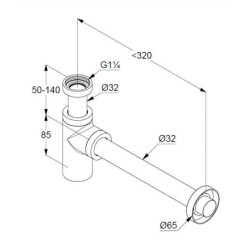 Kludi Siphons - Siphon, noir mat 1002039-00