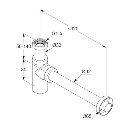 Kludi Siphons - Siphon, noir mat 1002039-00