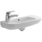 Duravit D-Code - Lave-mains 500x220 mm, avec un trou pour robinet à gauche, blanc 07065000092