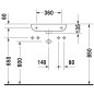Duravit D-Code - Lave-mains 500x220 mm, avec un trou pour robinet à gauche, blanc 07065000092