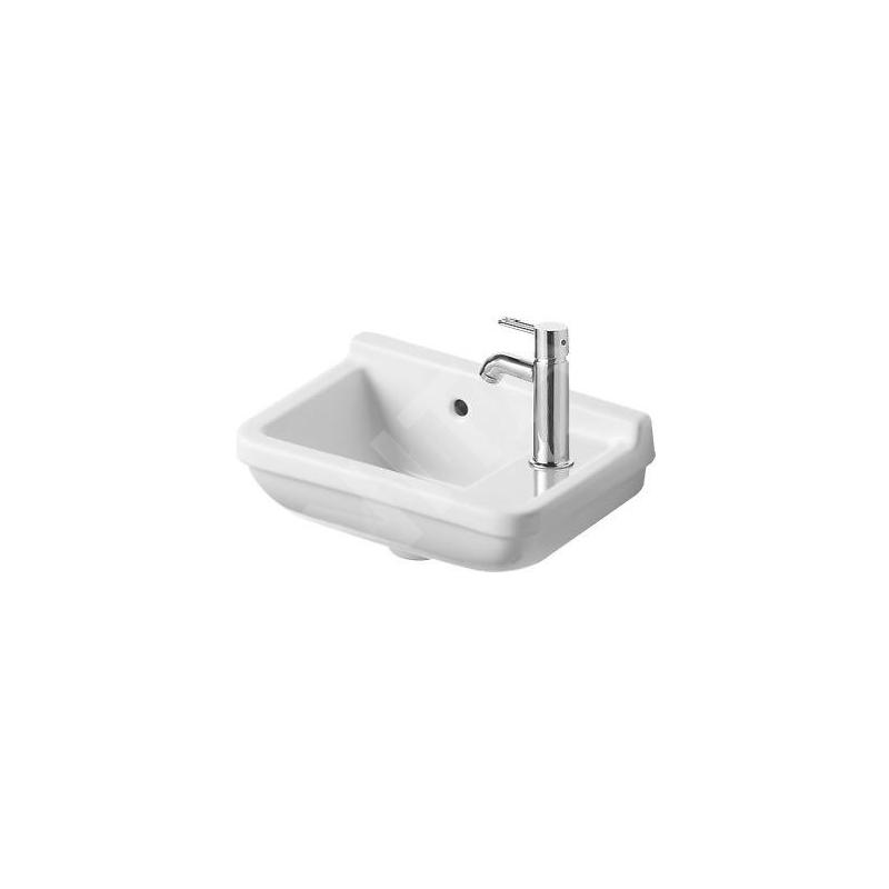 Duravit Starck 3 - Lave-mains 400x260 mm, avec un trou pour robinet à droite, blanc 0751400000