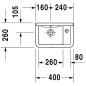 Duravit Starck 3 - Lave-mains 400x260 mm, avec un trou pour robinet à droite, blanc 0751400000