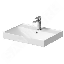 kielle Arkas I - Lavabo  60x45 mm, avec trop-plein, un trou pour robinetterie, blanc 30611600