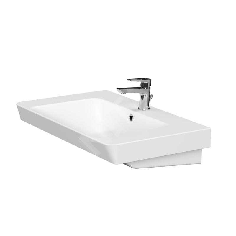 kielle Minor - Lavabo, 81x48 cm, avec trop-plein,1 trou pour robinetterie, blanc 30621800 kielle Minor - Lavabo, 81x48 cm, avec trop-plein,1 trou pour robinetterie, blanc 30621800