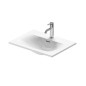 Duravit Viu - Vasque, 600x450 mm, avec un trou pour robinet, avec WonderGliss, blanc alpin 03856000001