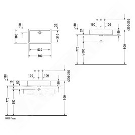 Duravit Vero - Vasque, 600x380 mm, blanc alpin 0455600000