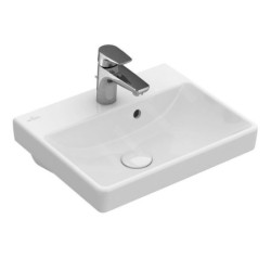 Villeroy & Boch Avento - Lave-mains 450x370 mm, avec trop-plein, un trou de robinetterie, blanc alpin 73584501