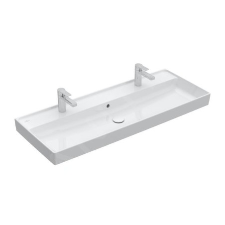Villeroy & Boch Collaro - Meuble lavabo 1200x470 mm, avec trop-plein, 2 trous de robinetterie, blanc alpin 4A33C401