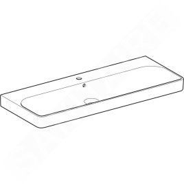 Geberit Smyle Square - Lavabo 1200x480 mm, avec trop-plein, trou pour robinetterie, blanc 500.226.01.1