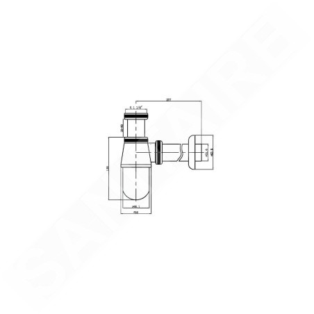 Aqualine Siphons - Siphon de lavabo, chrome CV1006