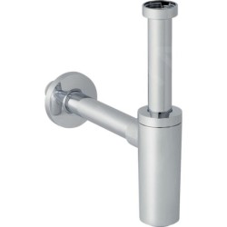 Geberit Accessoires - Siphon en tube plongeur pour lavabo, sortie horizontale, d 32 mm, 1 1/4 G, chrome brillant 151.034.21.1