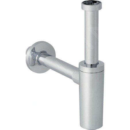 Geberit Accessoires - Siphon en tube plongeur pour lavabo, sortie horizontale, d 32 mm, 1 1/4 G, chrome brillant 151.034.21.1