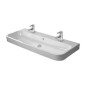 Duravit Happy D.2 - Double lavabo 1200x505 mm, avec trop-plein, 2 trous pour robinetterie, blanc 2318120024 Duravit Happy D.2 - Double lavabo 1200x505 mm, avec trop-plein, 2 trous pour robinetterie, blanc 2318120024