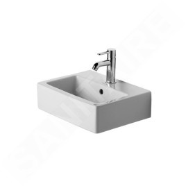 Duravit Vero - Lave-mains 450x350 mm, avec un trou pour mitigeur, blanc alpin 0704450000