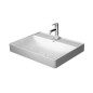 Duravit DuraSquare - Vasque 600x470 mm, sans trop-plein, avec un trou pour robinet, DuraCeram, avec WonderGliss, blanc