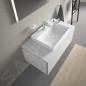Duravit DuraSquare - Vasque 600x470 mm, sans trop-plein, avec un trou pour robinet, DuraCeram, avec WonderGliss, blanc