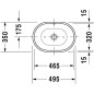 Duravit Bathroom_Foster - Vasque, 495x350 mm, blanc alpine 0335500000 Duravit Bathroom_Foster - Vasque, 495x350 mm, blanc alpine 0335500000