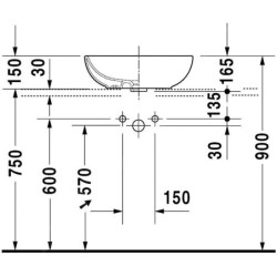 Duravit Bathroom_Foster - Vasque, 495x350 mm, blanc alpine 0335500000