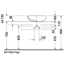 Duravit Bathroom_Foster - Vasque, 495x350 mm, blanc alpine 0335500000