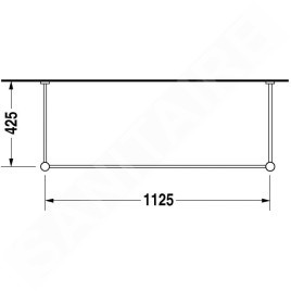 Duravit Vero - Console métallique pour lavabo, chromé - console pour lavabo Vero 045412 0030741000