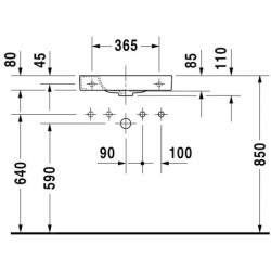 Duravit Happy D.2 - Lave-mains 500x220 mm, avec un trou pour robinetterie à gauche, blanc alpin 0711500009