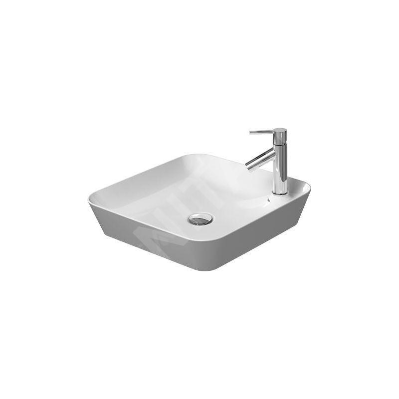 Duravit Cape Cod - Vasque sans trop-plein, 460 x 460 mm, avec îlot de robinetterie, blanc 2340460000 Duravit Cape Cod - Vasque sans trop-plein, 460 x 460 mm, avec îlot de robinetterie, blanc 2340460000