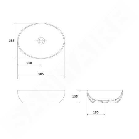 kielle Idolio - Lavabo à poser, 50x38 mm, anthracite 30624504