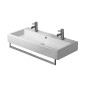 Duravit Vero - Lavabo double 1000x470 mm, avec 2 trous pour robinetterie, avec WonderGliss, blanc alpin 04541000241 Duravit Vero - Lavabo double 1000x470 mm, avec 2 trous pour robinetterie, avec WonderGliss, blanc alpin 04541000241
