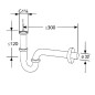 Kludi Siphons - Siphon tube, modèle standard 1 1/4 chrome 1026505-00 Kludi Siphons - Siphon tube, modèle standard 1 1/4 chrome 1026505-00