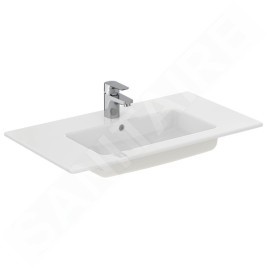Ideal Standard Tempo - Lavabo à encastrer 815x450x140 mm, un trou pour mitigeur, blanc E066901