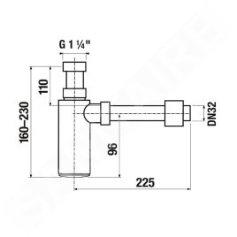 Jika Mio Style - Siphon design, noir mat H3742F07160001