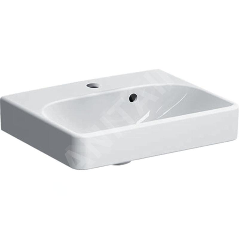 Geberit Smyle Square - lavebo 450x360 mm, avec trop-plein, trou pour robinetterie, blanc 500.222.01.1