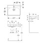 Geberit Smyle Square - lavebo 450x360 mm, avec trop-plein, trou pour robinetterie, blanc 500.222.01.1