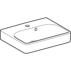Geberit Smyle Square - lavebo 450x360 mm, avec trop-plein, trou pour robinetterie, blanc 500.222.01.1