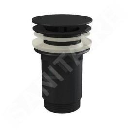 Ravak Garnitures de vidage - Bonde non refermable, noir mat X01762