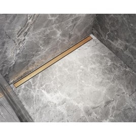 I-Drain Plano - Caillebotis en acier inoxydable pour bac à douche série PRO, surface PVD, longueur 900 mm, doré IPRO0900G