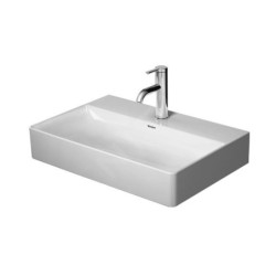 Duravit DuraSquare - Lavabo Compact 600x400 mm, avec un trou pour robinet, DuraCeram, blanc alpin 2356600041