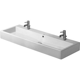 Duravit Vero - Double vasque 1200x470 mm, 2 trous pour robinetterie, blanc alpin 0454120024