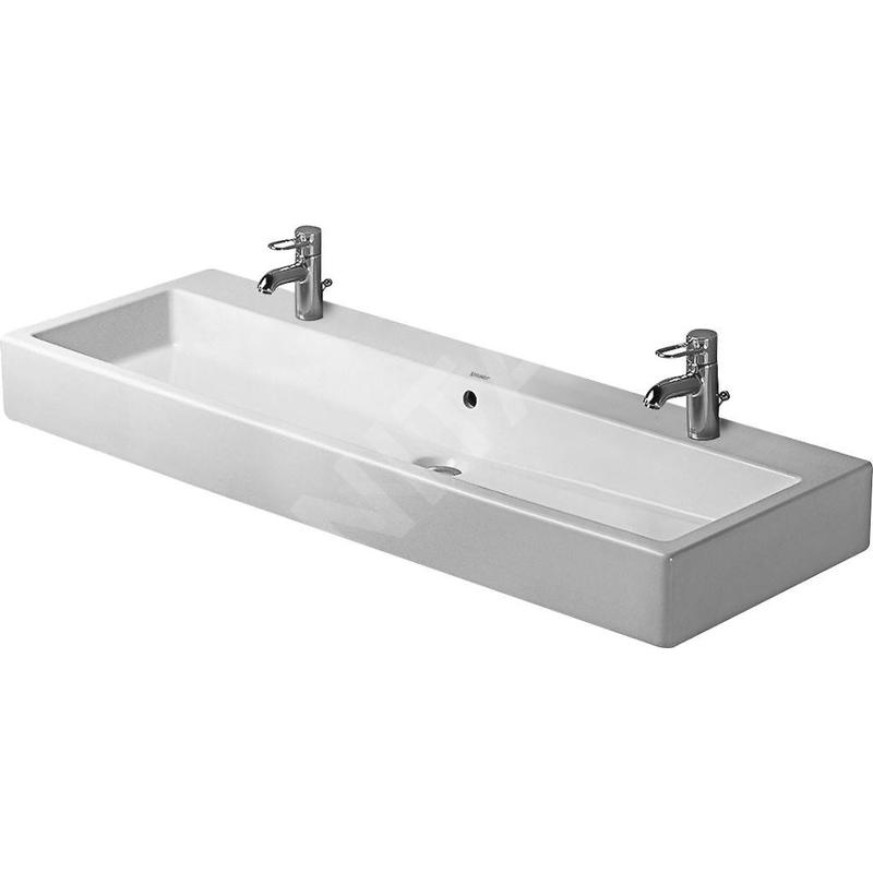 Duravit Vero - Double vasque 1200x470 mm, 2 trous pour robinetterie, blanc alpin 0454120024 Duravit Vero - Double vasque 1200x470 mm, 2 trous pour robinetterie, blanc alpin 0454120024
