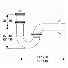 Hansgrohe Siphons - Siphon tube, modèle courant, chrome 53002000