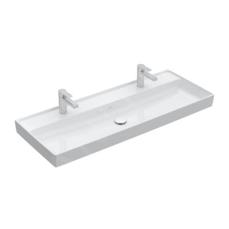 Villeroy & Boch Collaro - Meuble lavabo 1200x470 mm, sans trop-plein, 2 trous de robinetterie, CeramicPlus, blanc alpin 4A33C1R1