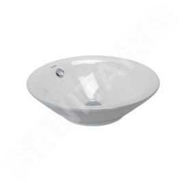Duravit Starck 1 - Vasque sans trou avec trop-plein, diamètre 330 mm, blanc- vasque 0408330000