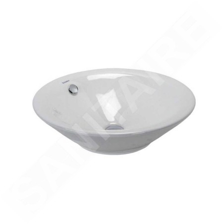 Duravit Starck 1 - Vasque sans trou avec trop-plein, diamètre 330 mm, blanc- vasque 0408330000