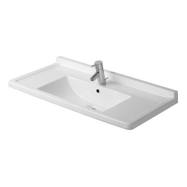 Duravit Starck 3 - Meuble-lavabo 850x485 mm, avec un trou pour robinet, blanc 0304800000