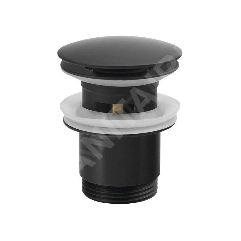 Sapho Garnitures de vidage - Bonde refermable pour lavabo, ClickClack, garniture de vidage grande, noir CV1007B Sapho Garnitures de vidage - Bonde refermable pour lavabo, ClickClack, garniture de vidage grande, noir CV1007B