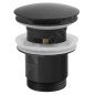 Sapho Garnitures de vidage - Bonde refermable pour lavabo, ClickClack, garniture de vidage grande, noir CV1007B Sapho Garnitures de vidage - Bonde refermable pour lavabo, ClickClack, garniture de vidage grande, noir CV1007B