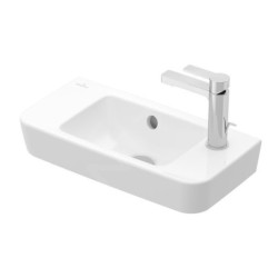 Villeroy & Boch O.novo - Lave-mains Compact 500x250 mm, avec trop-plein, avec 1 trou de robinetterie à droite, CeramicPlus,