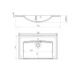 Sapho Maria - Meuble-lavabo 755x460 mm, blanc MA075